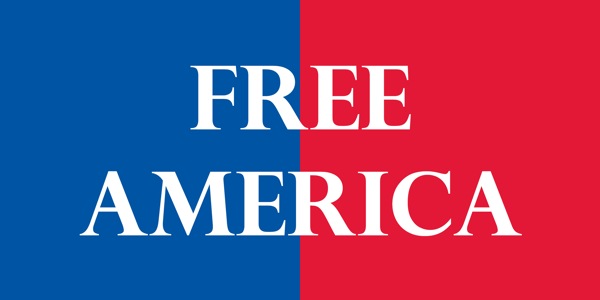 Free America banner (text)