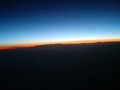 The first light of day from somewhere above Greenland.