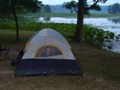 Camping on an arm of Lake Murphysboro.