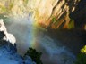 A rainbow in the middle of Yellowstone Canyon.