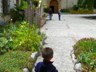 Walking the grounds of beautiful San Carlos Borromo mission in Carmel.