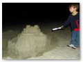 Andrew found a great sand castle on Daytona Beach.