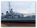 The U.S.S. Kidd is docked in Baton Rouge. It saw action in the Korean War.