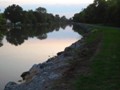 The Erie Canal at sunset. There were a few people fishing for bluegills here.