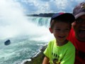 Daddy and Andrew at the Horseshoe Falls. (Note the Maid of the Mist boat in the water.)