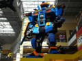 A huge, menacing robot made of teeny tiny Legos.