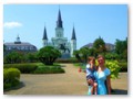 Jackson Square, NOLA. Andrew doesn't seem too into it.