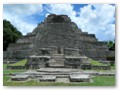 The magnificent sun temple at Chacchoben, a site of past human sacrifice.