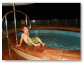Andrew having a good time in one of the ship's pools.