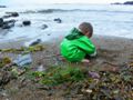 Andrew poking through the tide pools at Yaquina.